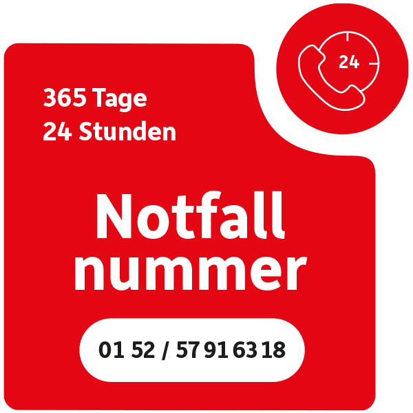 Button einer Notfallnummer